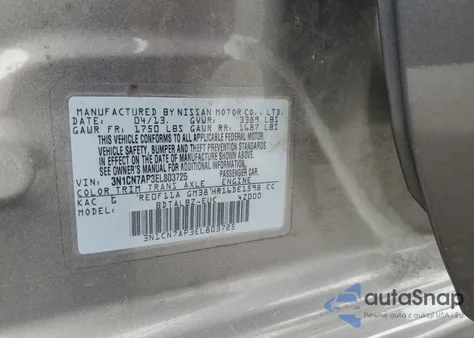 2014 Nissan Versa S from USA, damaged, VIN 3N1CN7AP3EL803725